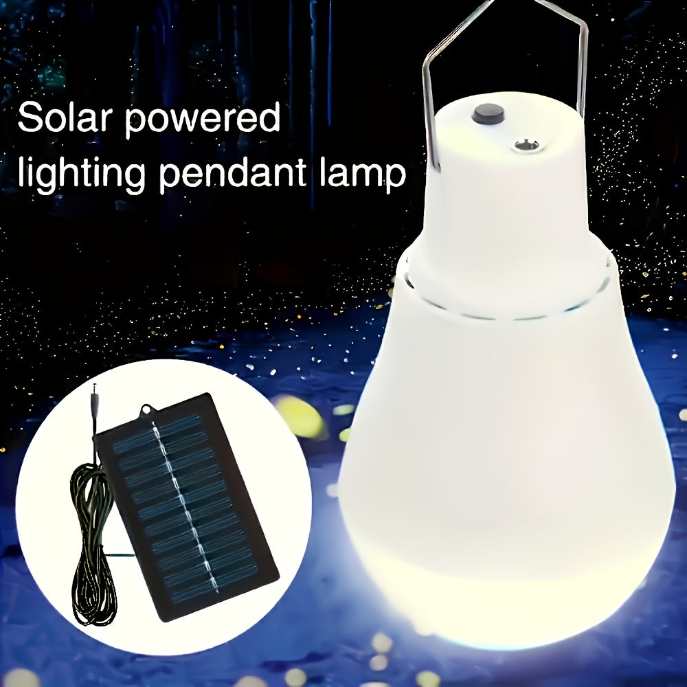 IP44 solar LED bulb, with 3 modes, long-lasting durability, portable emergency flashlight, lantern, fishing light, chicken coop light - wall-mounted / handheld