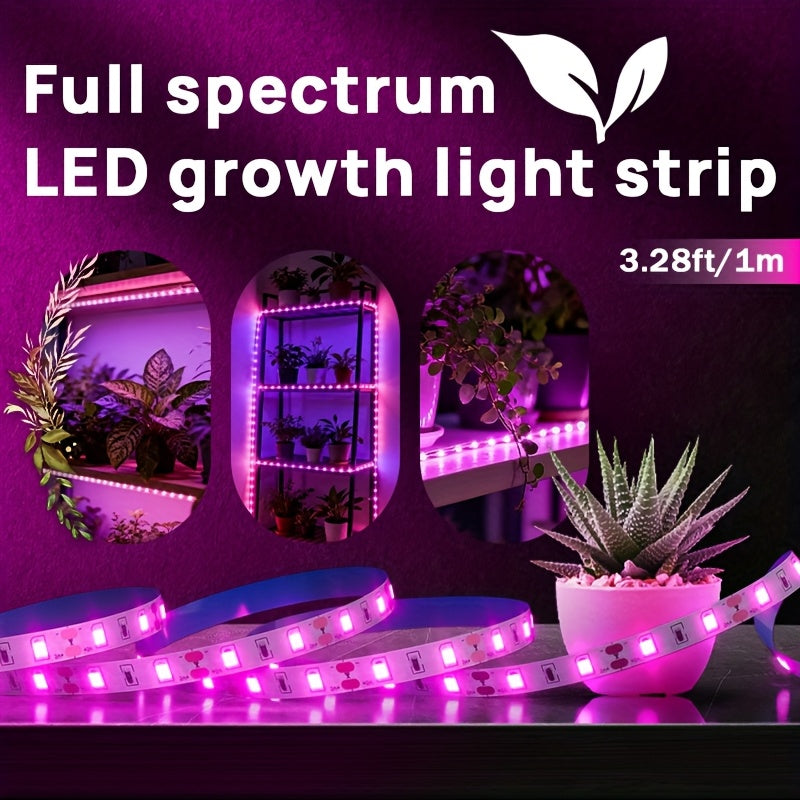 智能全光谱LED植物生长灯带——USB供电室内植物生长灯，配备LED灯带，适用于幼苗、室内植物、温室园艺，USB供电照明