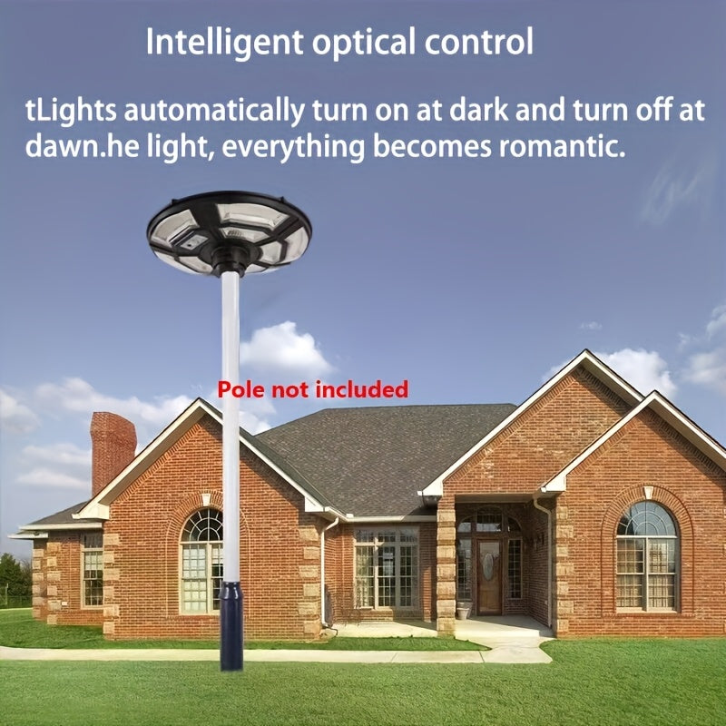 1 Piece UFO Solar Garden Light, Solar Light, Outdoor Solar Light, LED Light, Solar Light IP65 Outdoor Waterproof, with Remote Control, Dusk to Dawn, Suitable for Outdoor, Roadside, Courtyard, Park, Garden, etc., (Pole Not Included)
