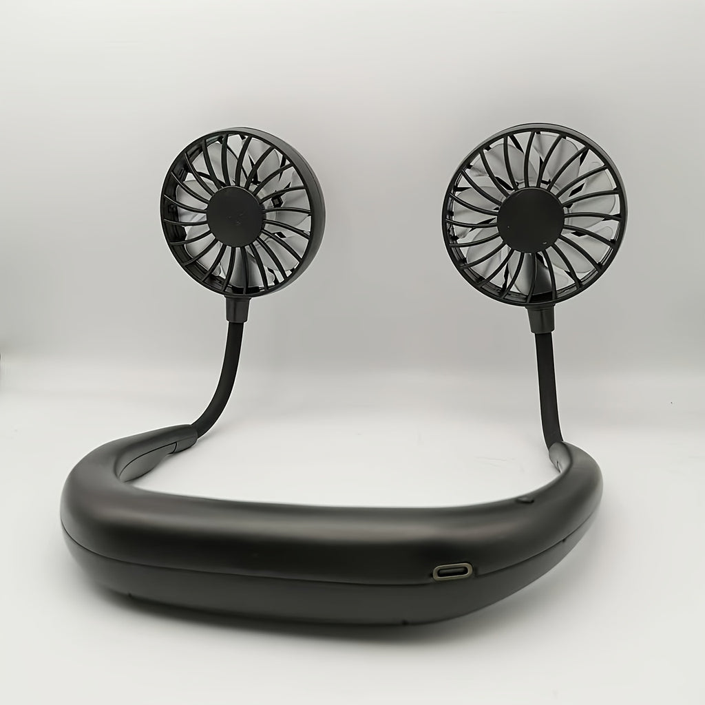 Upgraded Portable Neck Fan, Foldable Hands-Free Wearable Hanging Neck Fan, 360° Rotation Ultra Quiet Strong Airflow Head Cooling Fan with Long Battery Life, Ideal for Sports Office Home Outdoor Travel