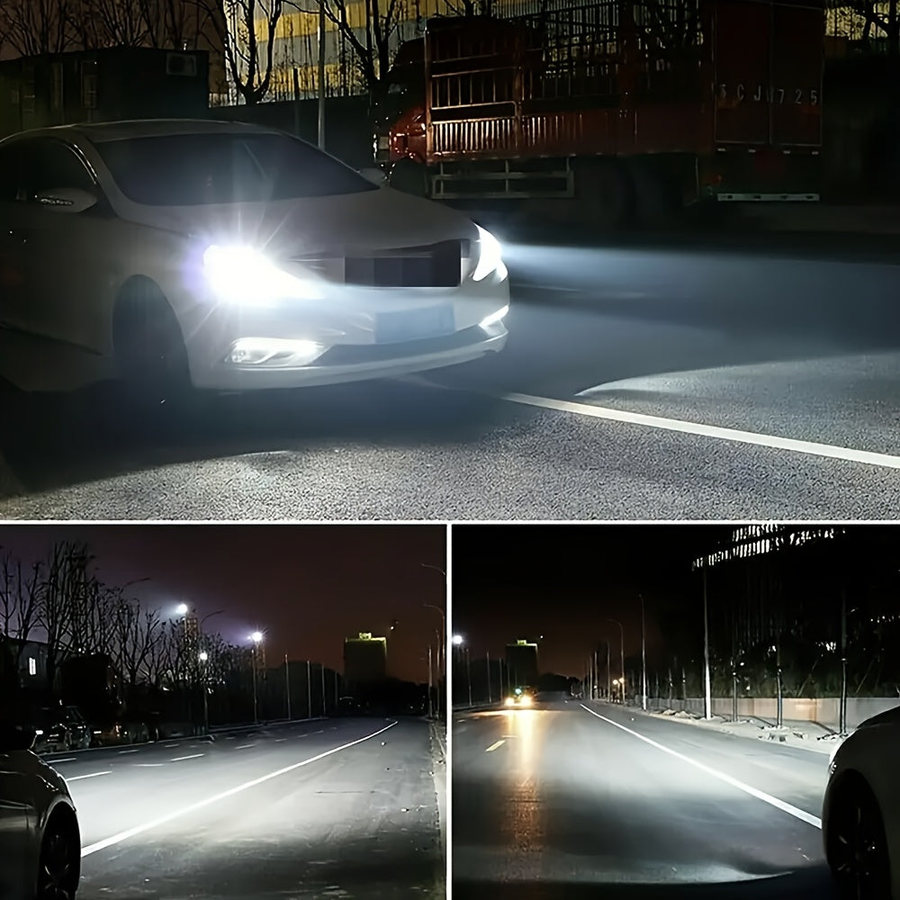 2-Pack H11 LED Headlights for Vehicles, Providing 60000 Lumens Brightness, Compatible with H1, H4, H7 and H11. Features Dual Copper Tube Heat Dissipation, 380W High Power, High/Low Beam Options, 1000% Brighter than Standard Lights