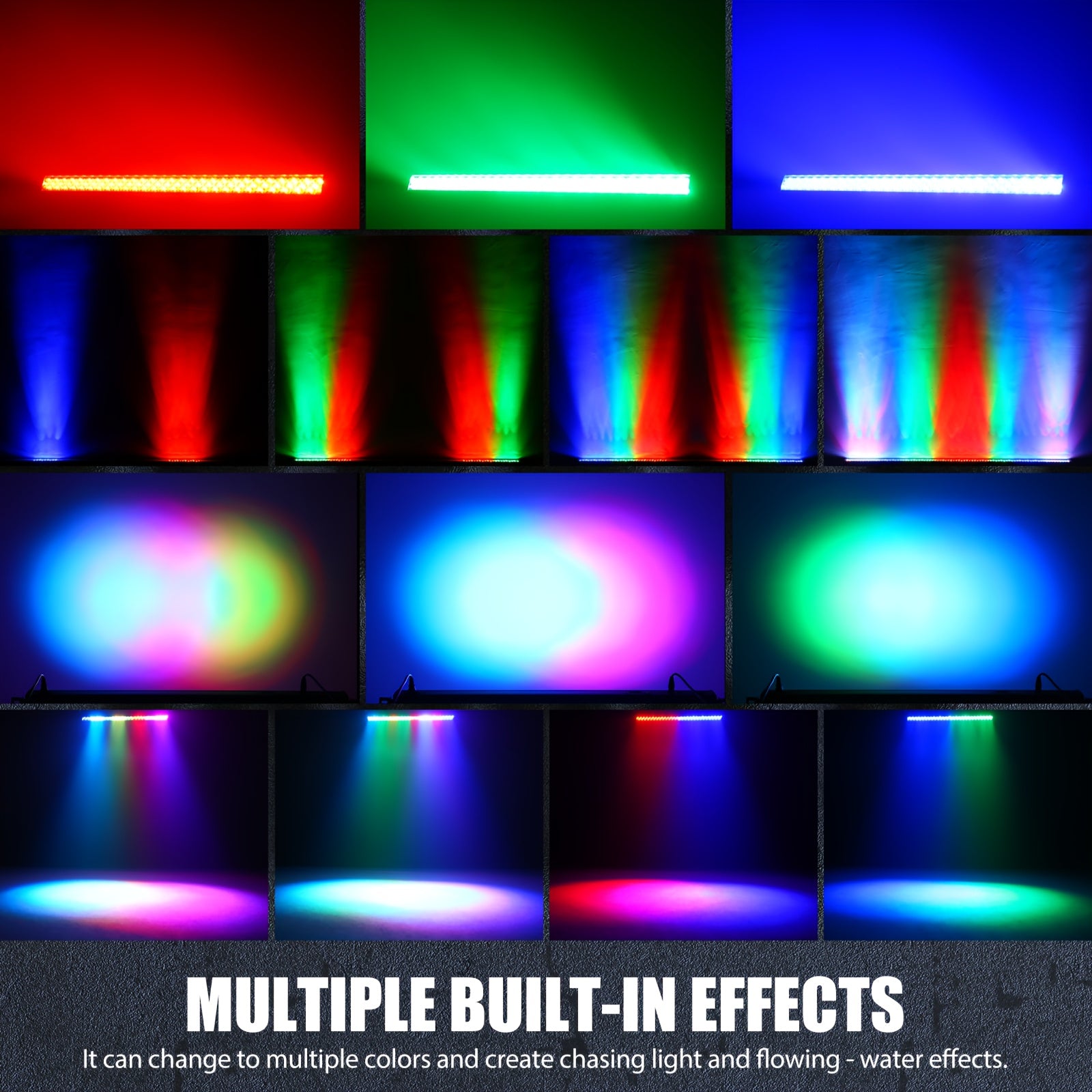 180W 252LED RGB Wall Light Bar | Aluminum Alloy Stage Light, Suitable for DJ Concerts, Parties, Weddings, Nightclubs, Dance Halls, Christmas | Operating Voltage 110V-130V