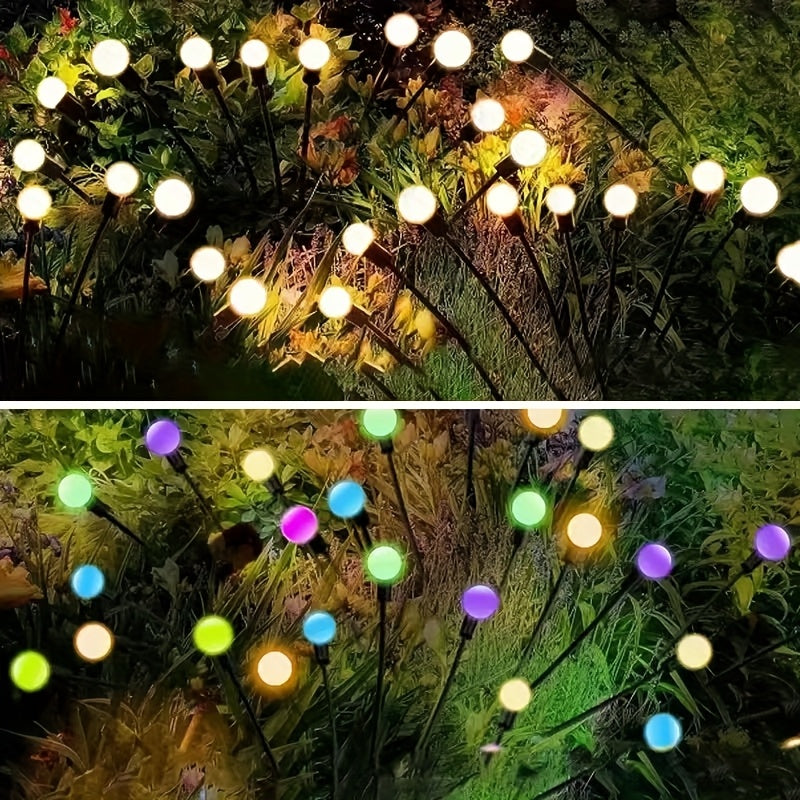 FACHOI 8/12 LED Solar Firefly Light, Outdoor Solar Lighting Fixture, Perfect for Garden Paths, Parks, Restaurant Decoration, Commercial Lighting, 8 Adjustable Modes, Halloween Decoration, Christmas Decoration
