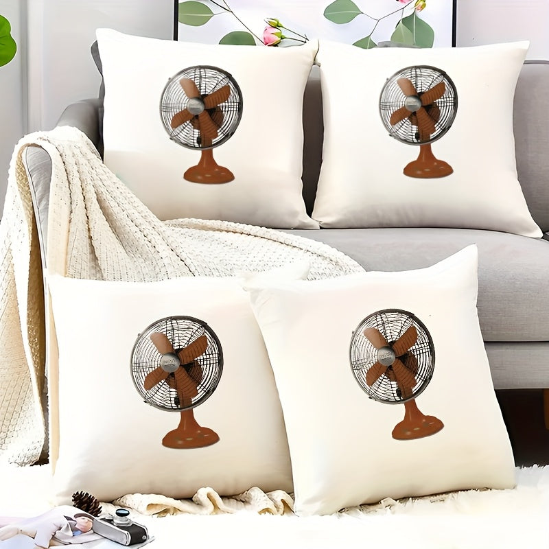 Retro Air Cooler Fan Heat Transfer Stickers, Iron-On Patches, DIY T-Shirt Heat Transfer Printing, Pillow Decoration - Multi-Color Durable Washable Plastic Stickers, Suitable for T-Shirts, Hoodies, Jeans, Bags, Pillows and Hats Iron-On Transfers