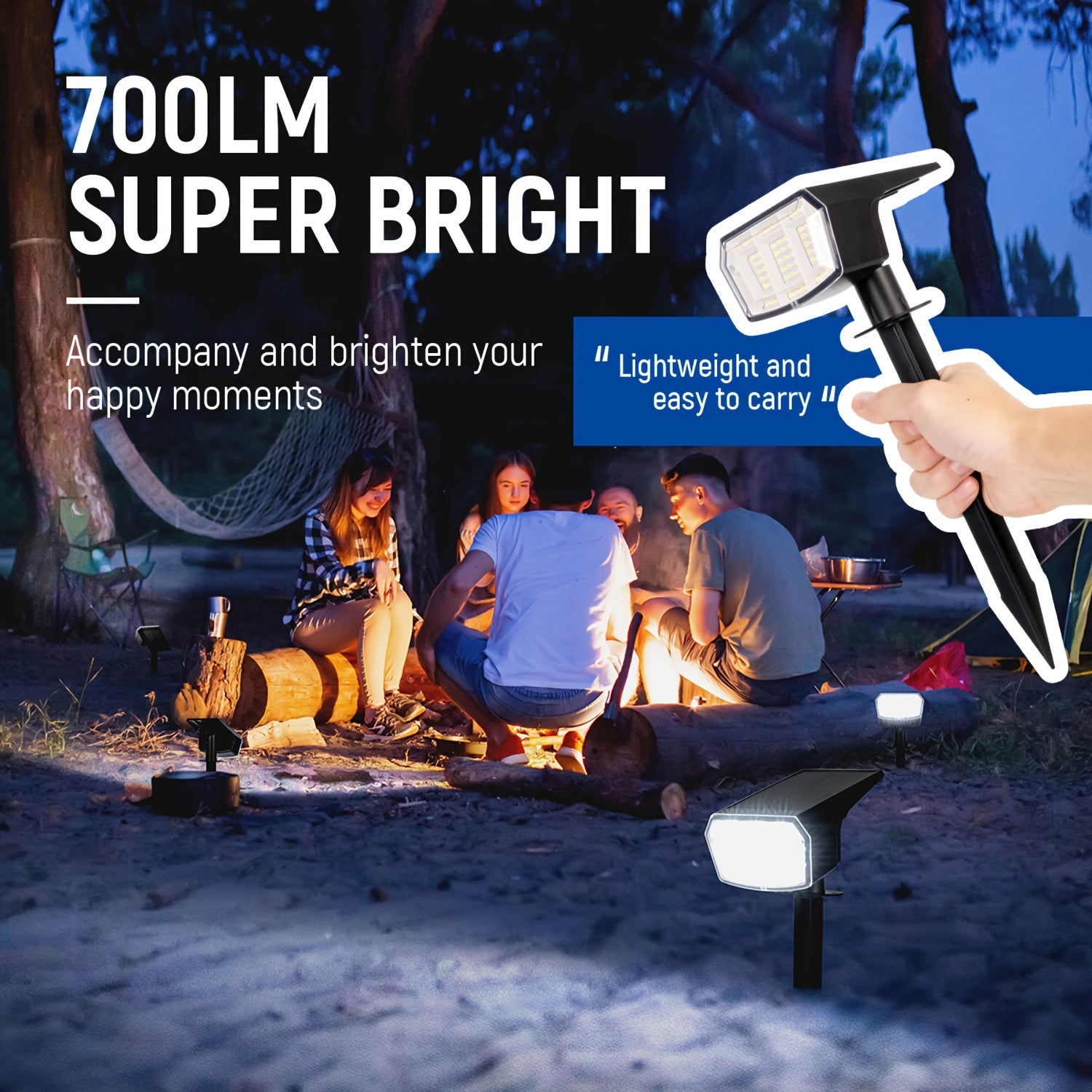 4/6-pack outdoor solar spotlight, IP65 protection rating, 63 LED beads, 3 lighting modes, total brightness 780 lumens, suitable for courtyards, gardens, houses, garages and pathway lighting