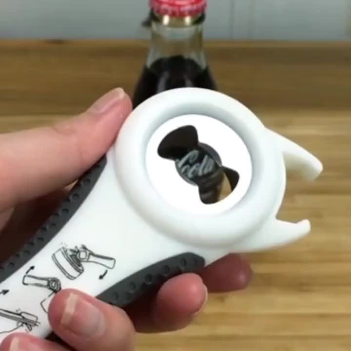 9-in-1 Multifunctional Bottle Opener Set – Ergonomic Non-Slip Rubber Grip Can Opener Kit, Effort-Saving Lid Opener Tool Designed for Weak Hands, Seniors & Arthritis Sufferers