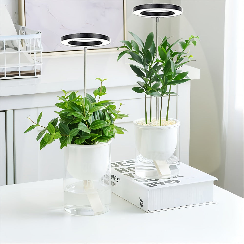 2-Pack LED Plant Grow Light, 3 Color Modes Adjustable Length Up to 63cm/24.8inch, USB Powered, 4-Key Control Switch, 3/9/12H Timer, Lamp Head Diameter 9cm/3.54inch, 10-Level Dimmable Brightness, 48 LED Beads, Super Bright & Wide Lighting Range