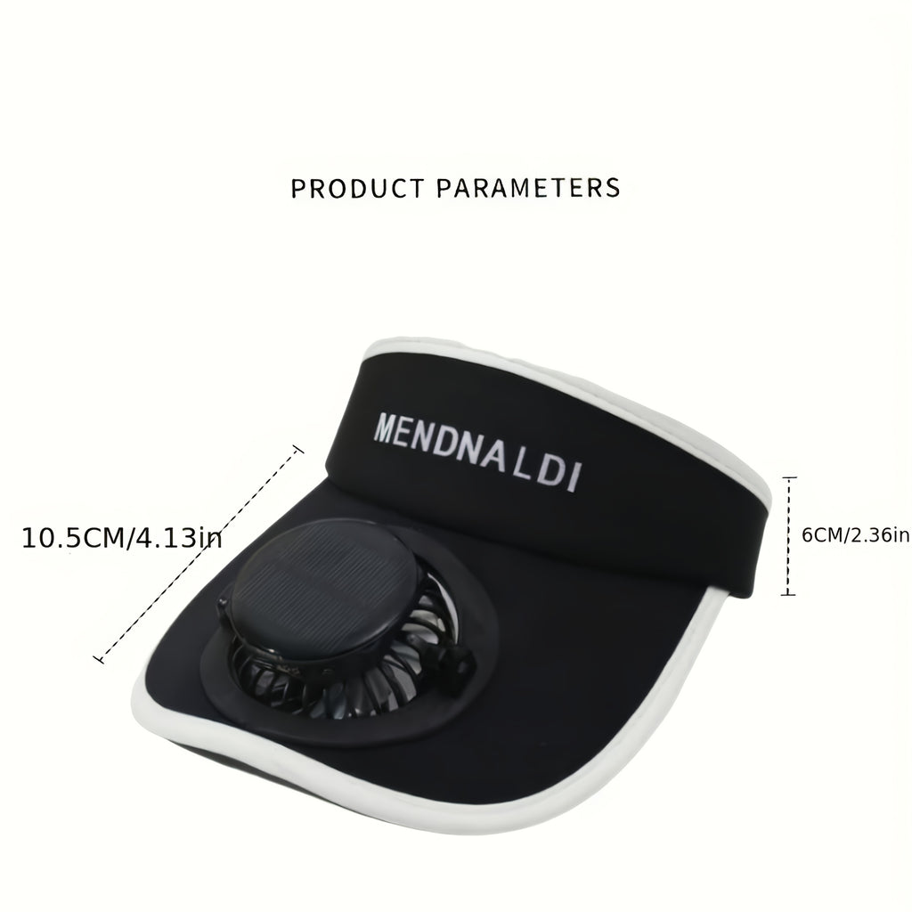 Women's Exclusive Solar + USB Dual Charging Empty Top Fan Hat | Built-in 650mAh Battery, 8-10 Hours Long Battery Life, Stylish UV Protection Sun Hat, Must-Have for Outdoor Travel, Tennis and Hiking