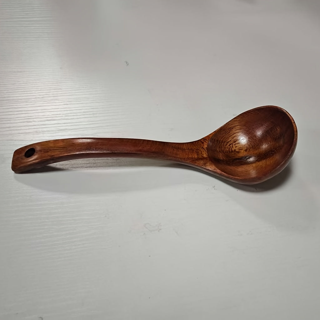 Wooden Kitchen Spoon | Non-Stick Pan Safe, Durable Wooden Handle, Perfect for Soup & Cooking