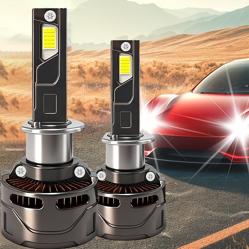 B05 Vehicle LED Light Kit (2-Pack), 54000 Lumens, Super Bright, Long-Lasting Durability, 7500K White Light, Compatible with 99% of Vehicles, H4/9003/HB2 Socket, 850% Brightness Increase, Ensures Consistent Illumination, No Battery Needed