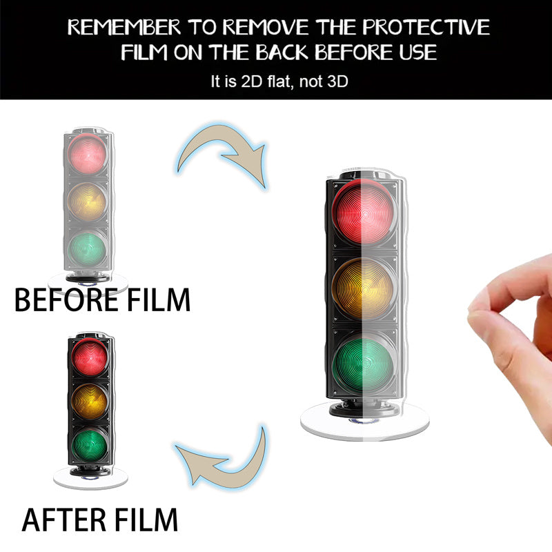 2D Flat - 1 Elegant Traffic Light Decoration, Exquisite Rotating Acrylic Design, Fine Workmanship, Perfect for Living Room, Bedroom, Study and Various Festival Decorations