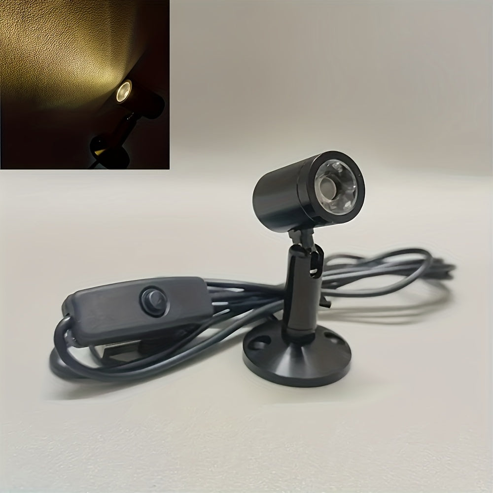 1 pc 5V LED light, USB-powered light, compact LED lighting, mini spotlight, specially designed for displaying jewelry and small figurines, small LED light, suitable for crafting, LED reading spotlight, bedside night light