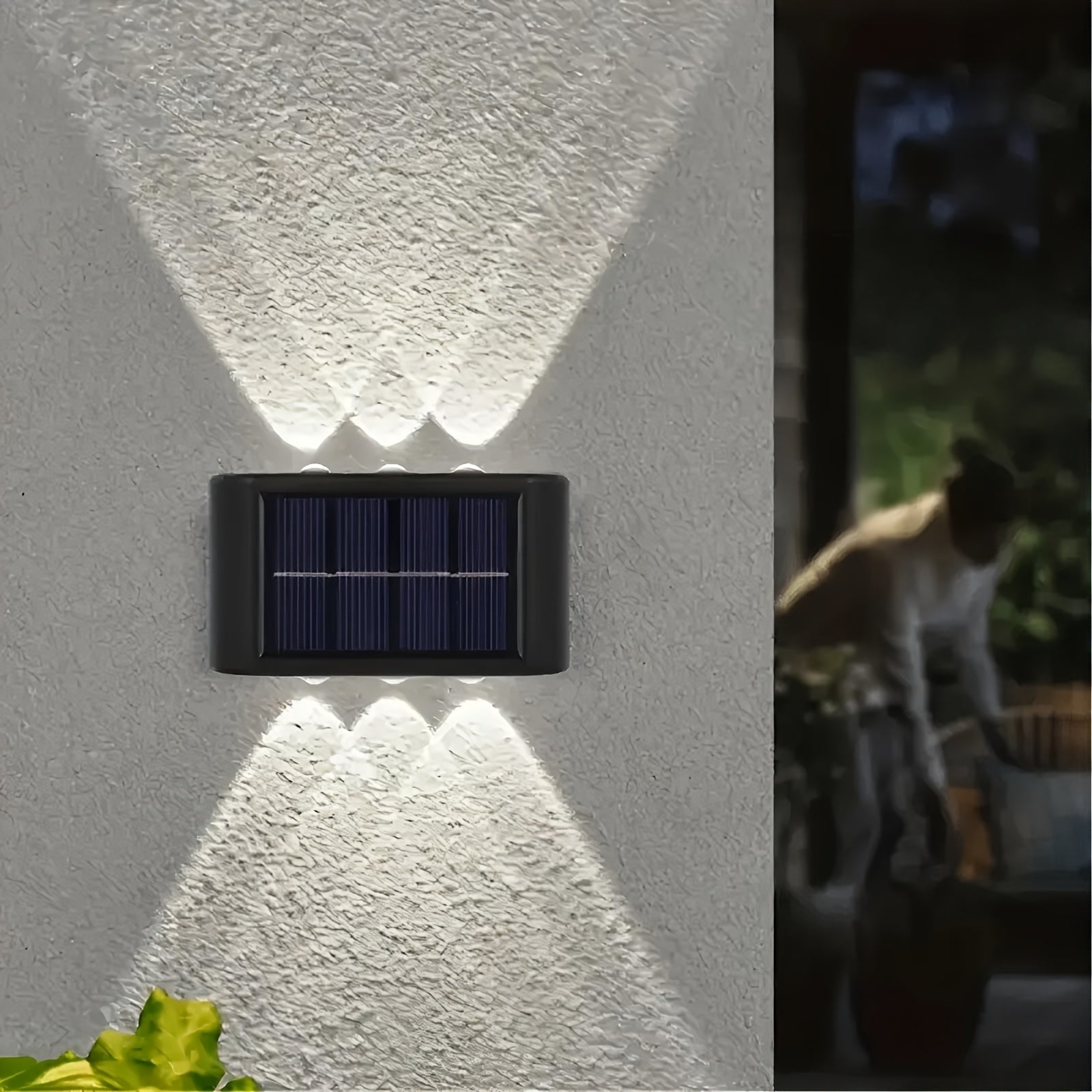 Spring & Summer Bestseller 5pcs Solar Light, 6LED Convex Lens Up-Down Wall Washer Light, Villa Fence Wall Light, Garden Light, Manor Courtyard Exterior Wall Light, Warehouse Garage Indoor & Outdoor
