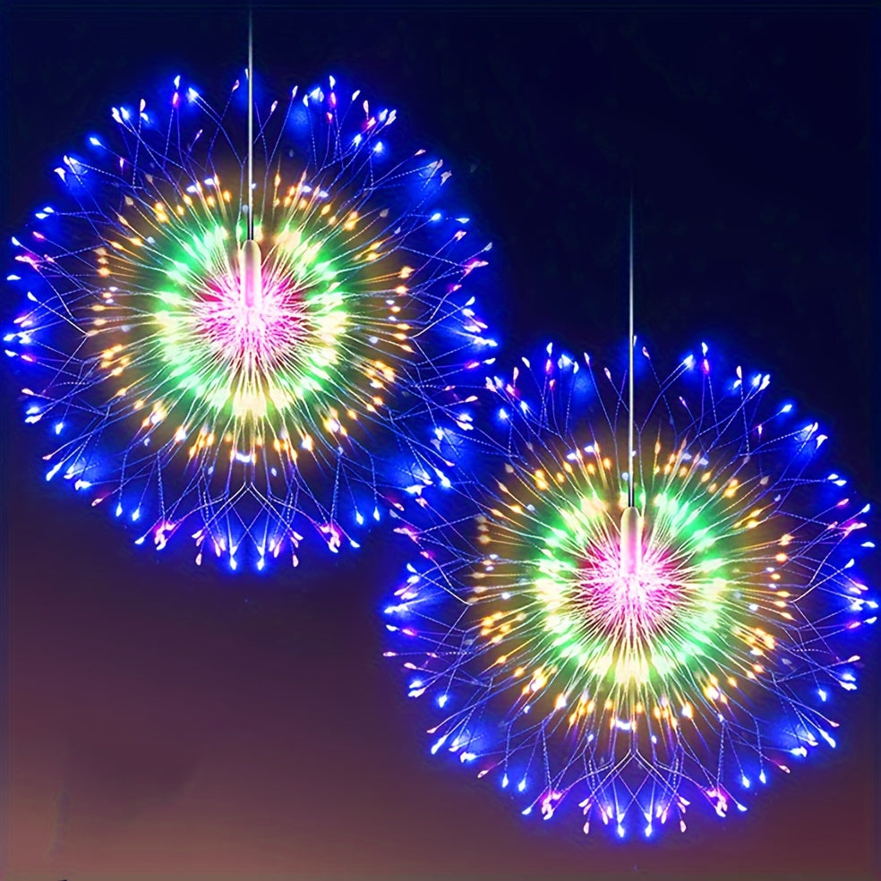 180-360LED USB插电烟花串灯, IPX4圣诞装饰庭院灯，室外灯带