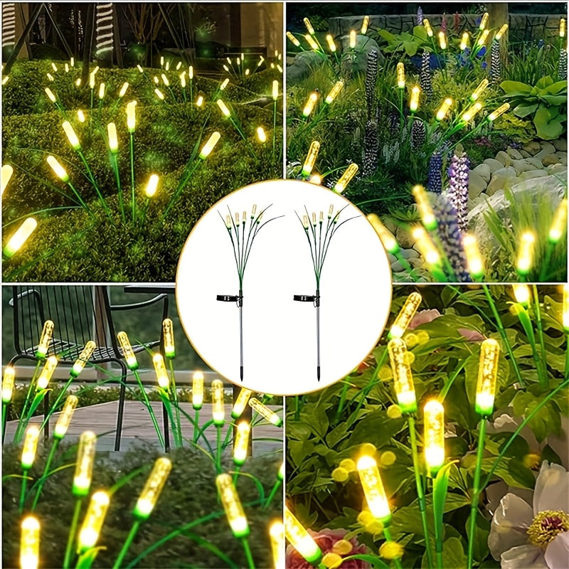 Solar Swaying Reed Light, for Garden Decoration, Outdoor Decorative Light, Suitable for Landscape Garden, Courtyard, Patio, Lawn, Halloween Christmas Holiday Party Decorative Lighting, Create a Warm Outdoor Atmosphere