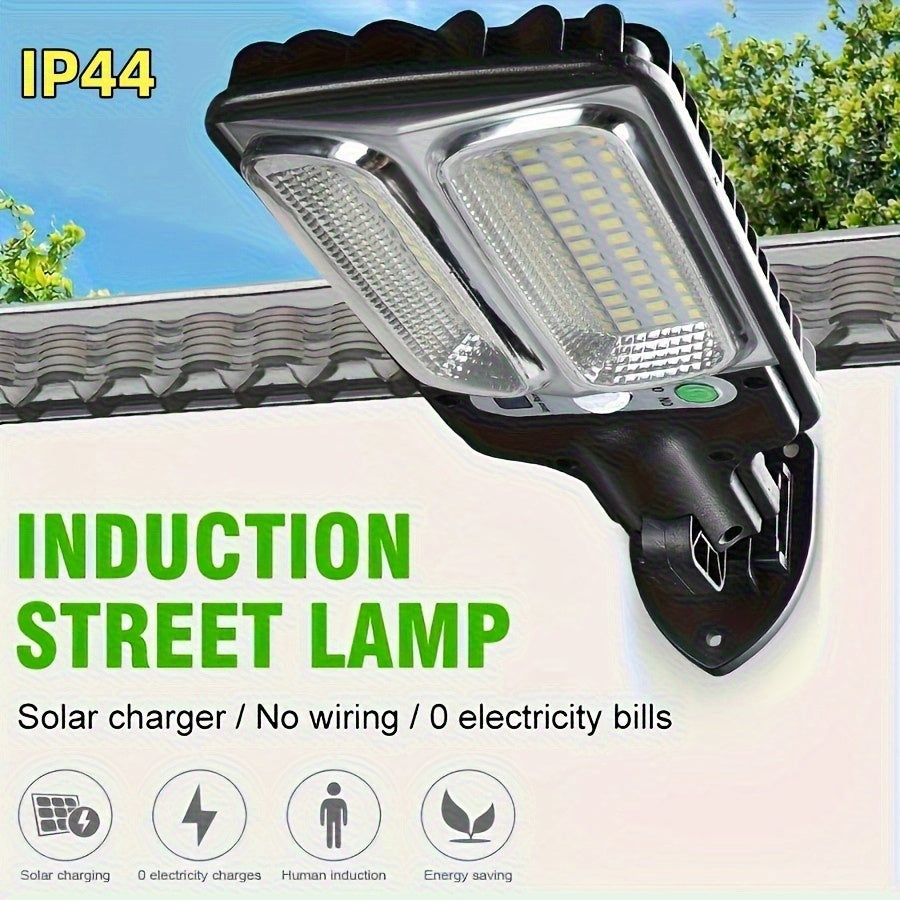 Super Bright 78LED Remote Control Sensor Street Light Area Lighting, Smart Wall Light Upgraded Lithium Battery 1200mAh with Remote Control, 3 Functional Modes, Switchable Automatic Lighting in Darkness, Suitable for Roads