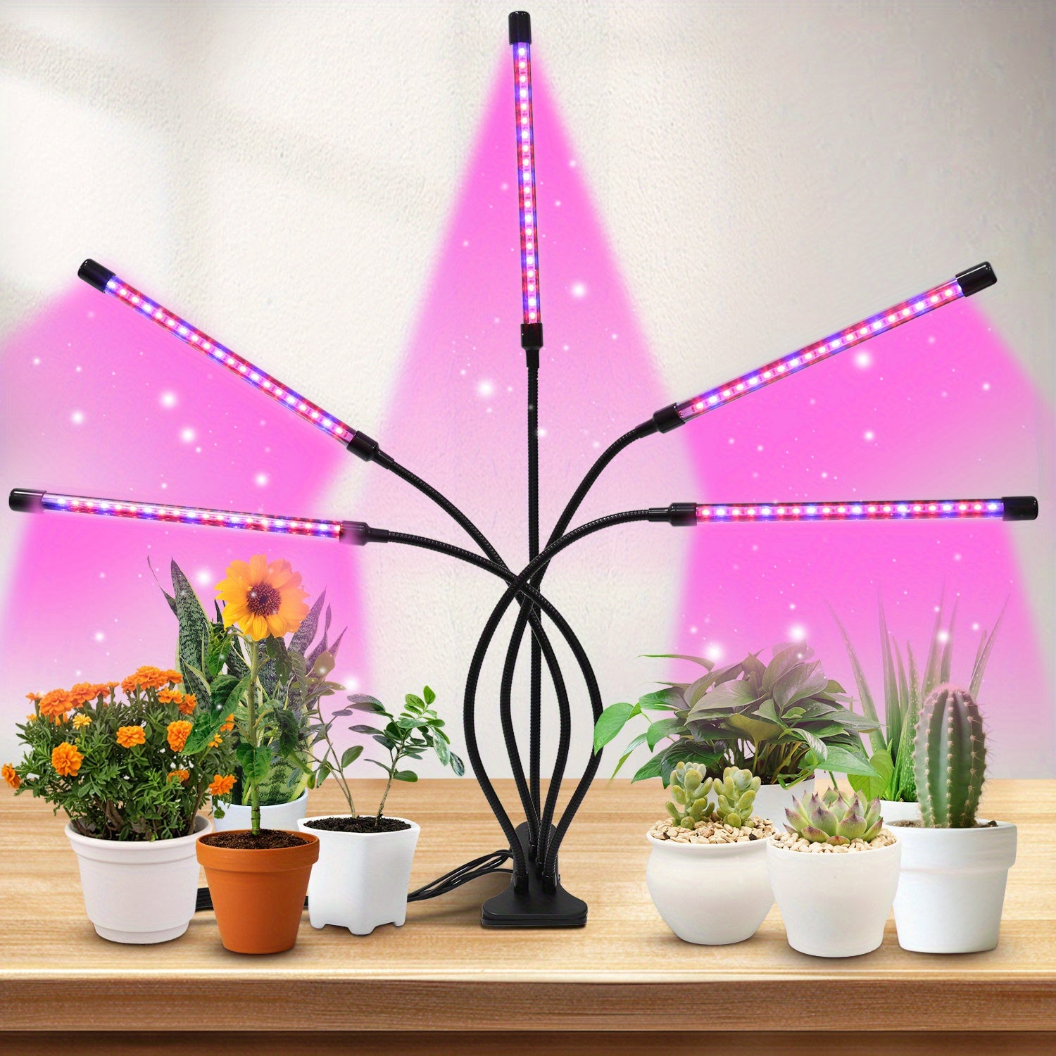 LED Plant Grow Light for Indoor & Greenhouse Use, 3/9/12H Timer Adjustable Brightness Rotatable Light Tube Multiple Designs Available