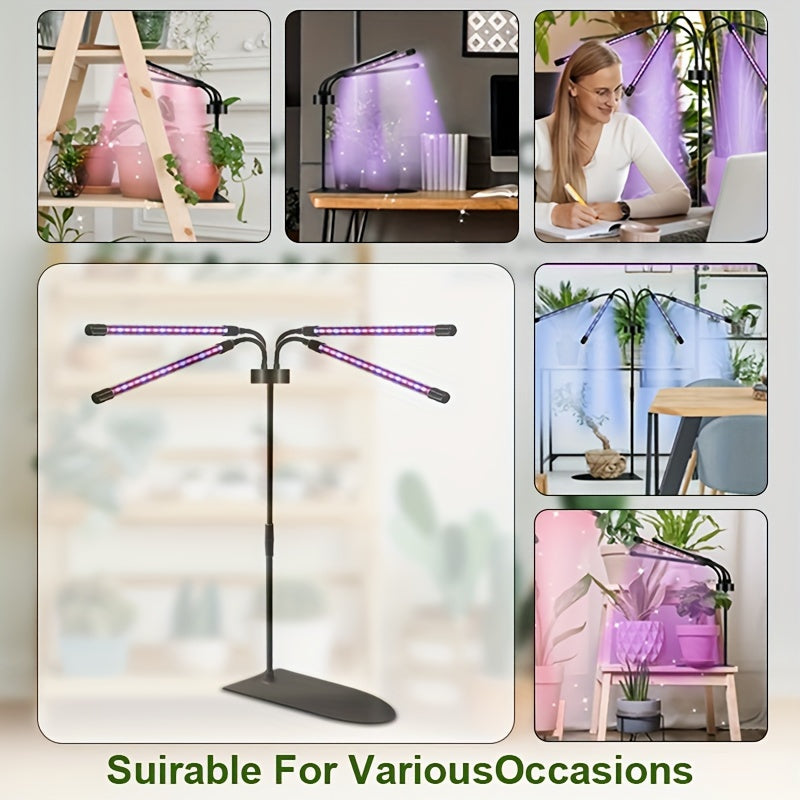 Jirbeey 80 LEDs Indoor Plant Grow Light, Full Spectrum Plant Light for Indoor Plants, 3 Modes, 3/9/12H Timer, 20%-100% Brightness Dimmable Indoor Plant Growing Lamp