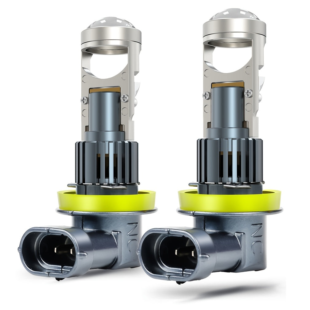 2-Pack High/Low Beam 120W H4 H7 LED Car Lens Headlight Bulbs, Super Bright 60000LM H11 9005 HB3 9006 HB4 Car Lens Lights, Turbo LED Lights, Car Headlights, Plug-and-Play, 12V, with Canbus Interface
