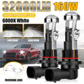 2026 Newest Car H4 H7 LED Headlight Bulbs 9005/HB3 H11 High/Low Beam Dual-Use CSP Chip Bulbs 160W High Power 6000K Bright White Light High Stability Long Life for Motor Vehicles 2-Pack