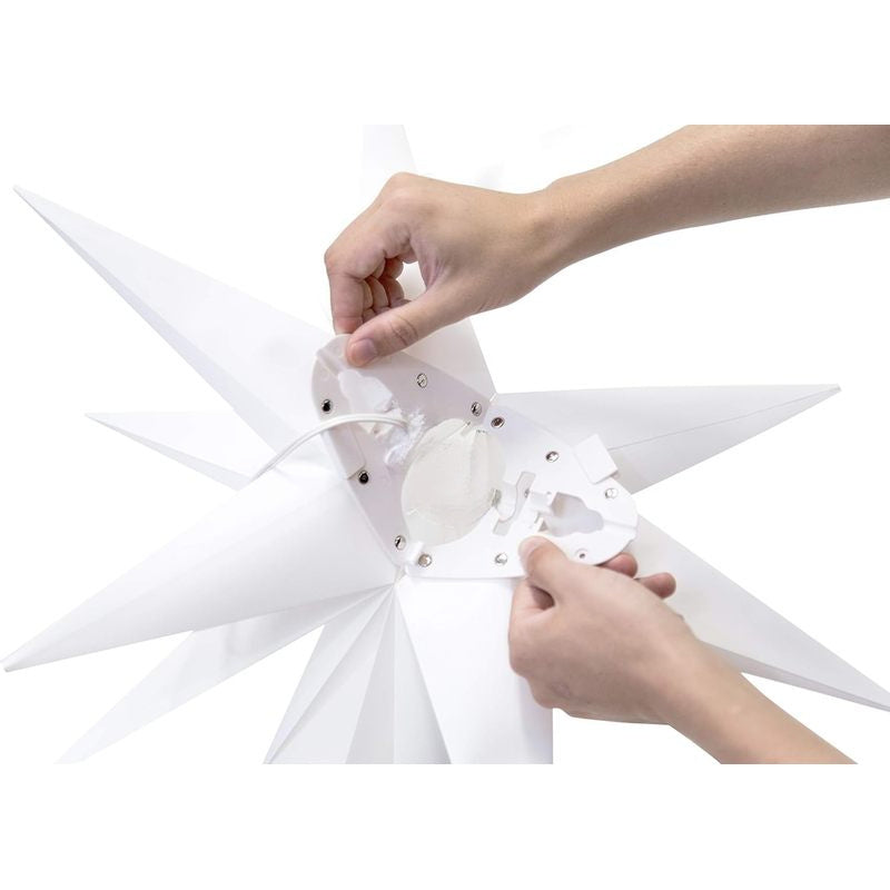 1/2-Pack 3D Star Pendant Light – Modern White Paper Lantern Hanging Light, Suitable for Bedroom, Party, Wedding Decoration – Wedding, Room Atmosphere Creation – Easy-to-Hang Design