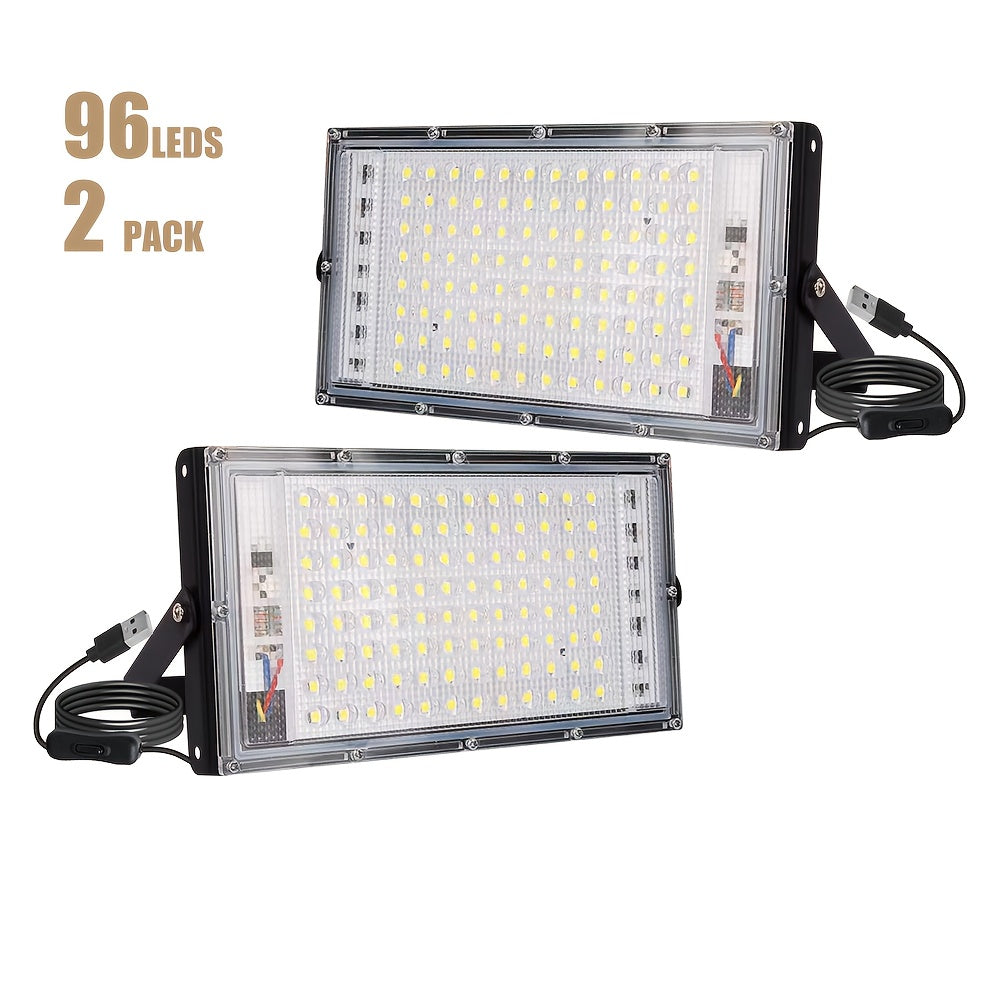 5V USB LED Light with 50/96/144 LED Beads, 6000K Pure White Light, USB Plug Easy Connection, 59.06 Inch Power Cord with On/Off Switch, Ideal for Garage Warehouse Indoor Construction Site Lighting