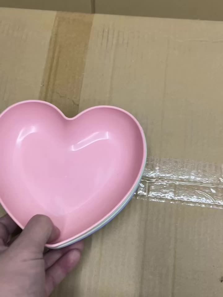 5 or 10 Pieces, Plastic Heart-Shaped Dinner Plate, Fruit Plate, Dessert Plate, Cake Plate, Snack Plate, Pickle Plate – Kitchenware, Kitchen Supplies