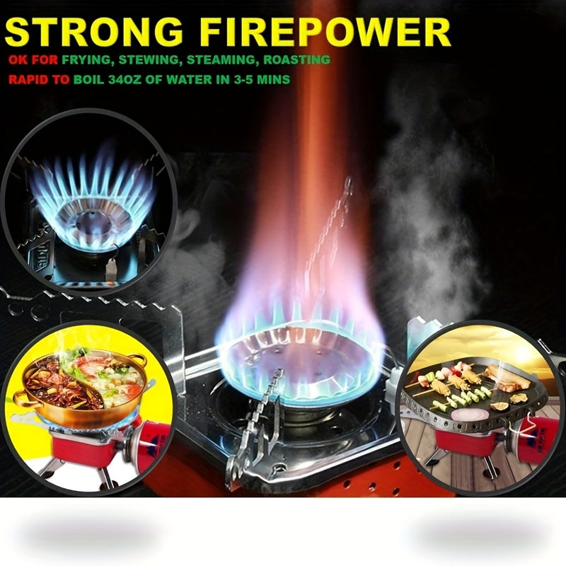 Portable Windproof Camping Stove – Stainless Steel, Foldable Design, Ideal for Outdoor Adventure, Hiking and Picnic