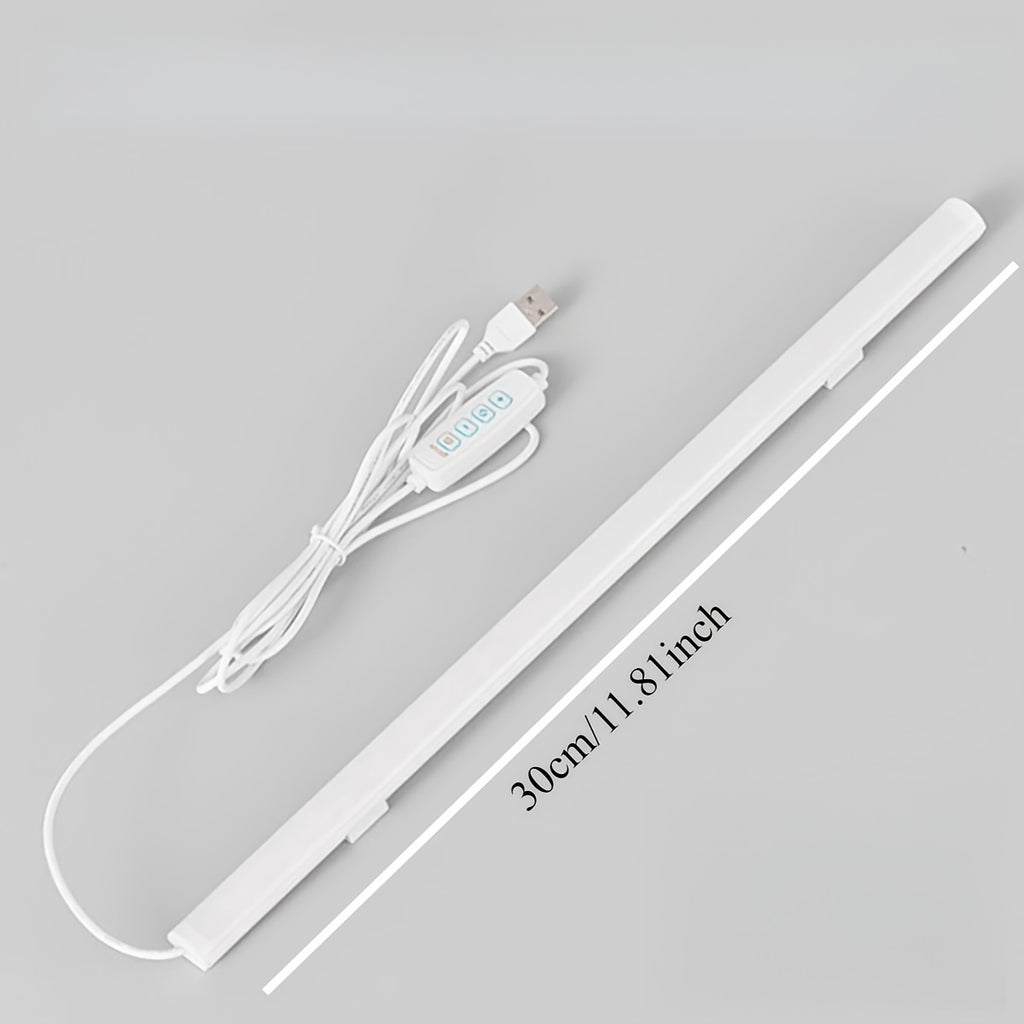 LED tube reading light for studying, with 3 color options, USB plug, suitable for night use, available in 11.81-inch / 15.75-inch lengths, dimmable, suitable for bars, nightstands, cabinets, an excellent Christmas gift