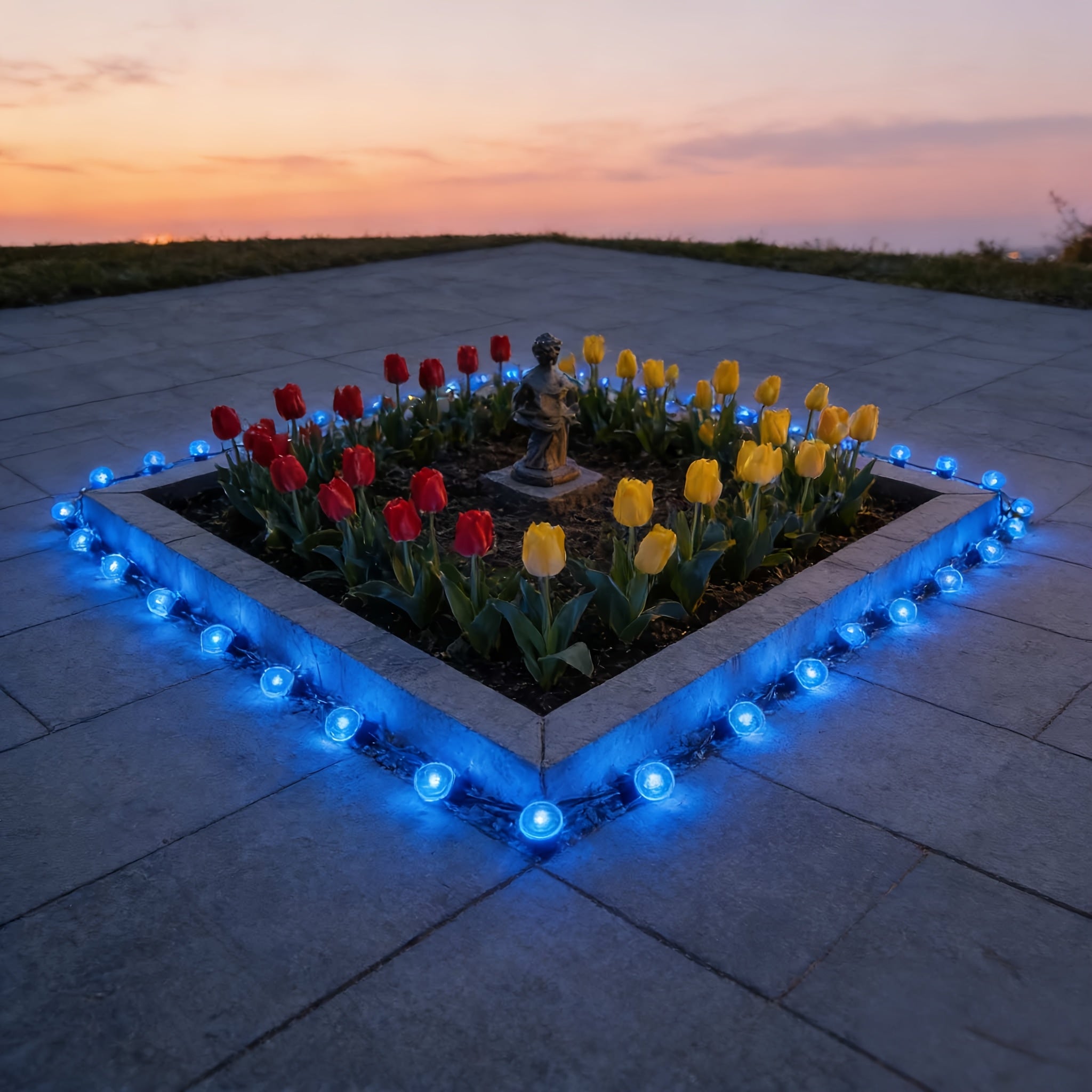 30 LED Outdoor Solar Lawn Light, IP44 Waterproof Ground Insert Lamp, String Lights for Garden Path, Patio, Lawn, Camping, Party, Wedding, Festival Decoration