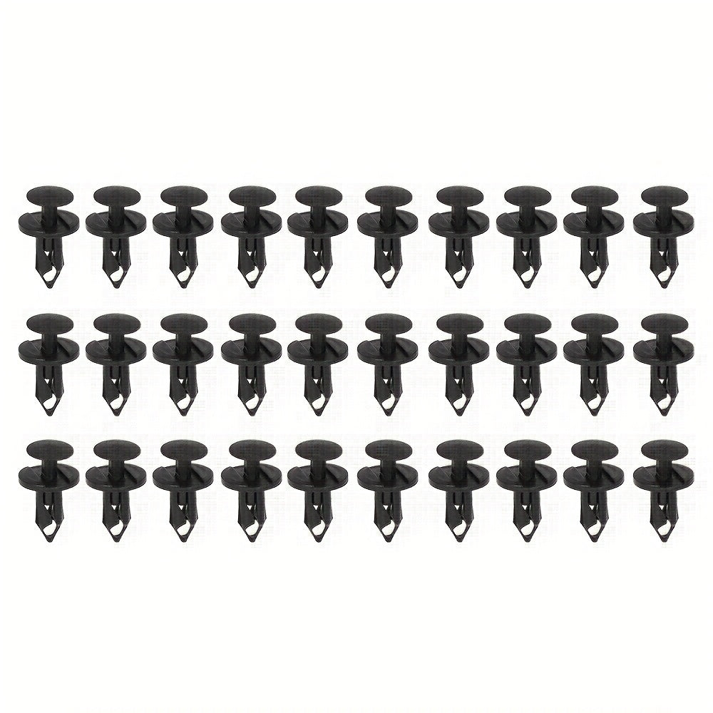 200PCS 8mm Plastic Push Rivet Fasteners, Bumper Pin Auto Clips Plastic Fastener Kit, Common Size Auto Push Rivets, Universal Plastic Panel Clips, Assorted Body Plastic Push Pins