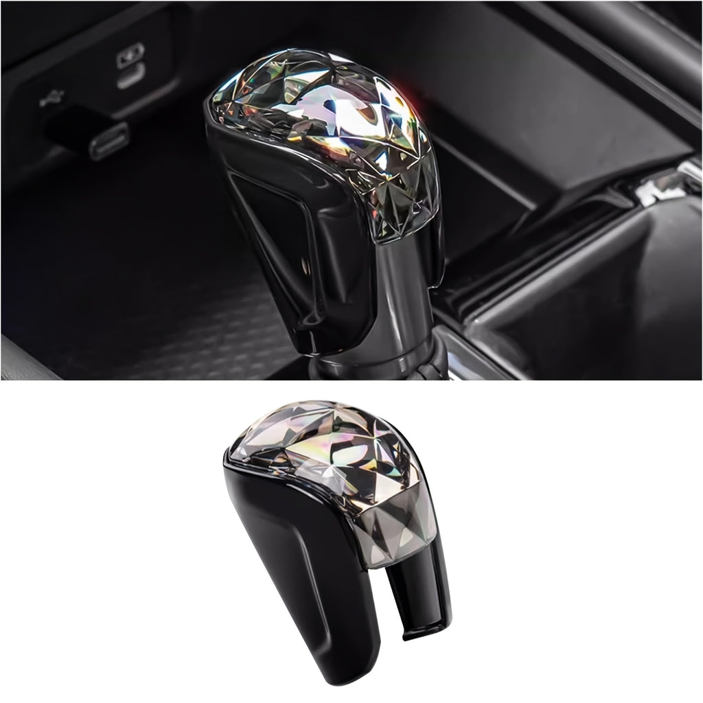 Compatible with Honda Civic 2022 2023 2024 2025 2026, Fits CRV HRV 2023-2026, Fits Accord 2018-2026, Accessories Car Center Console Gear Shift Knob Cover Trim - Crystal Style