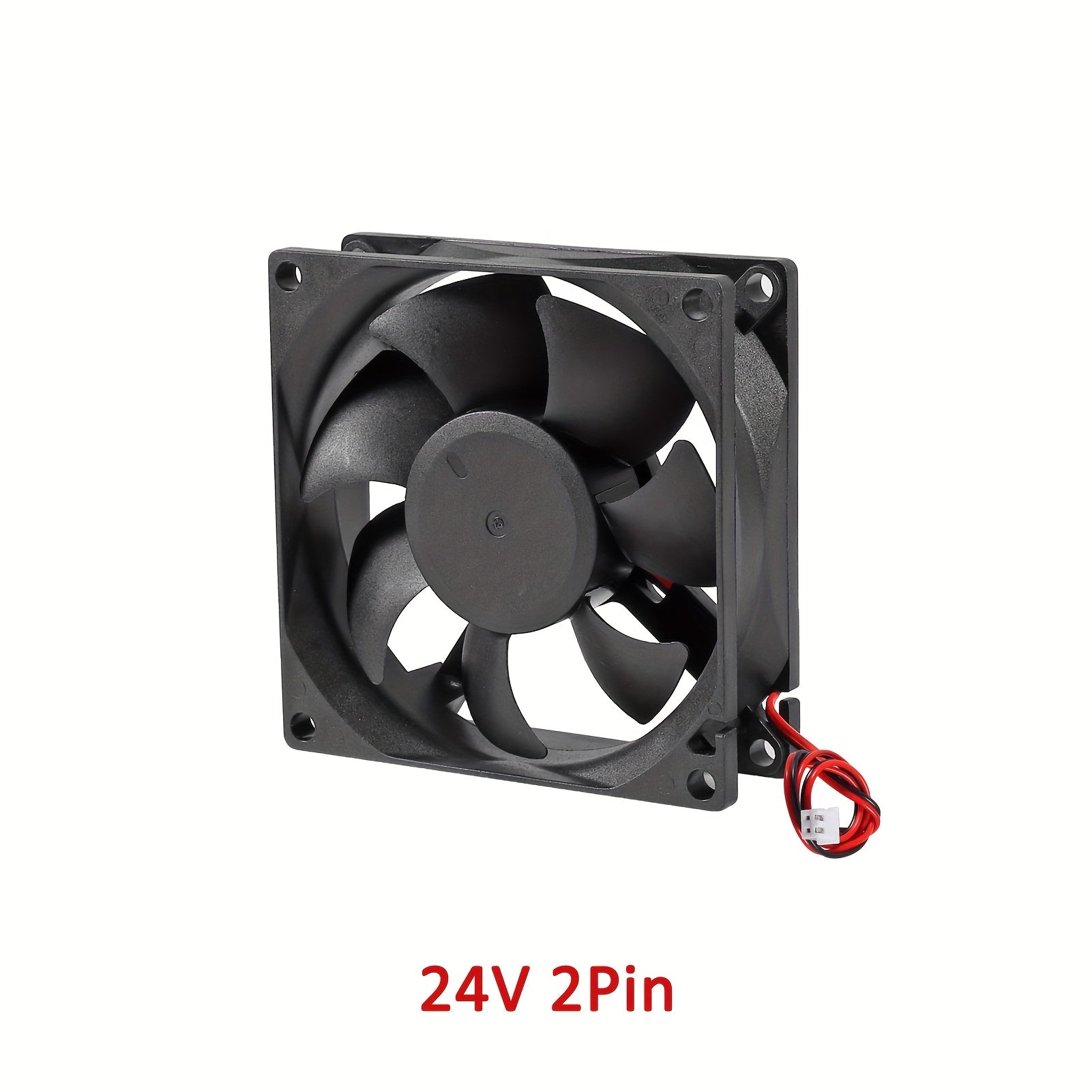 80x80x25mm DC 5V 12V 24V Brushless Cooling Fan, 2-Pin High Performance Ultra Quiet 8025 Fan for PC Case and Amplifier