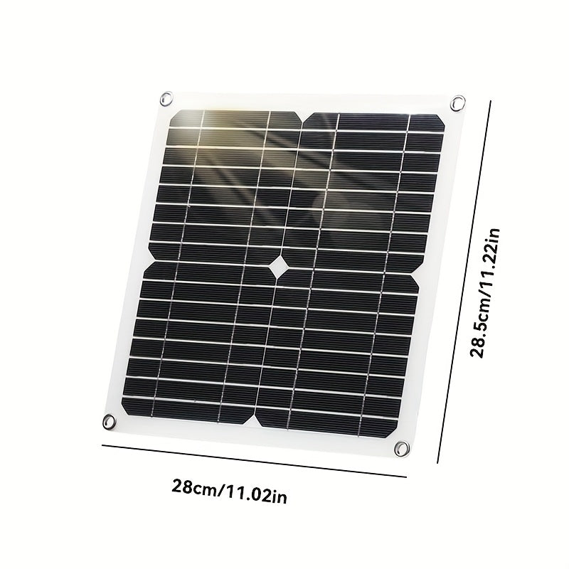 Sunant Solar Panel Fan Kit, 20W Power, with DC Fan, Ideal for Small Chicken Coops, Greenhouses, Sheds, Pet Houses, Window Vents (Dual Fan)
