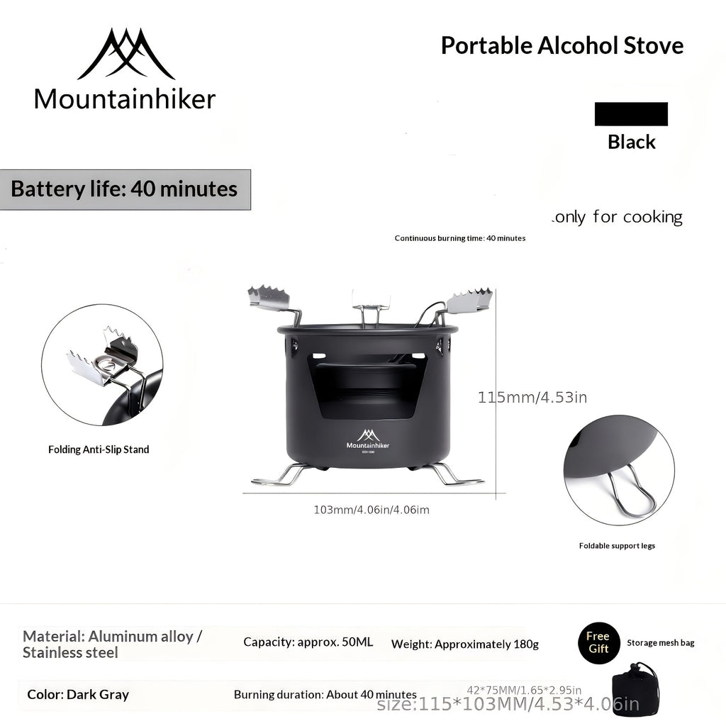 Shanzhike Separate Stove | 40-Min Long-Lasting Outdoor Stove | Ultra-Light Aluminum Portable Stove | Must-Have for Camping, Picnic & Tea Boiling (Free Storage Mesh Bag) | Only for Cooking