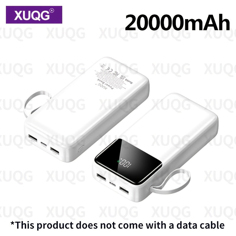 20000mAh Power Bank with LED Power Display, Dual Output, Built-in Lanyard, Compact and Portable Phone Charger. Suitable for iPhone 15 Pro/14 Max/13/12 Devices/Android (USB, Type-C). Outdoor Emergency Power Backup Battery. Category: Portable Mobile
