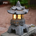 1 Piece Outdoor/Indoor Zen Decoration - Solar Pagoda Light Statue, IPX4 Adds Artistic Charm to Your Garden, Courtyard and Landscape Balcony, Perfect Courtyard Decoration Gift!