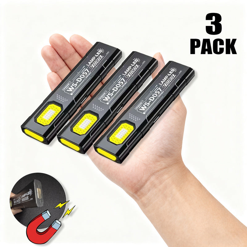 -Pack Handheld LED Flashlights, Portable Mini 5-Mode Torch, USB Rechargeable, Bright Outdoor Lantern with Pen Clip, Red & Blue Strobe Light, Slim & Lightweight Work Light, Ideal for Hiking, Fishing
