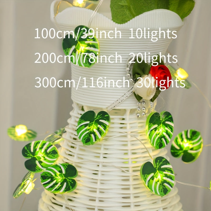 Luminarias室内装饰LED铜丝灯白色向日葵小雏菊龟背叶房间花园庭院节日装饰灯
