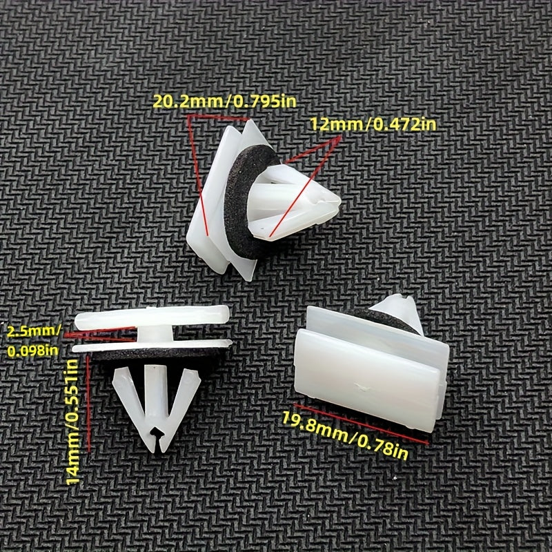 20 Pcs Rocker Panel Molding Clips, Compatible with GM/Chevrolet Avalanche 2002-ON 11518357, Ford W716352-S300 W716351S300, Automotive Trim Fasteners, Interior Panel Retainers, Reliable Secure Clips, One-Piece Style Clip