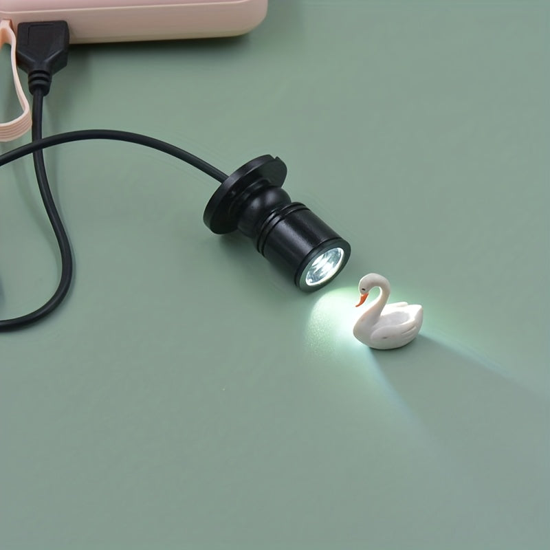 Jewelry light USB mini small spotlight, 5V decorative ambiance light color light, Christmas small lamp, Halloween creative handmade light, accent wall light, surface-mounted non-waterproof, figure cabinet spotlight, model modeling light