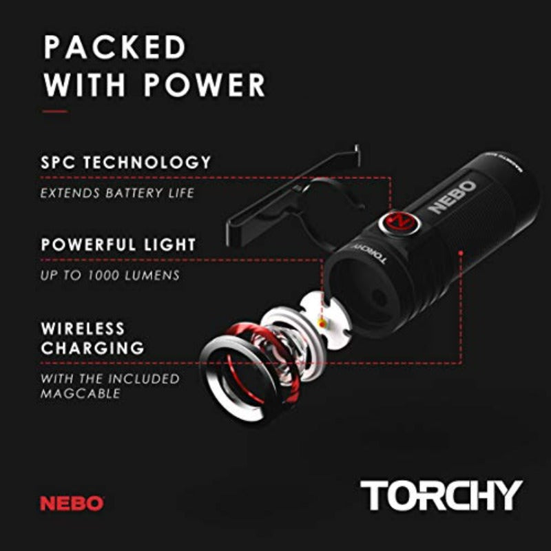 LL.#ll 1000 Lumen Pocket Flashlight, 4 Lighting Modes Plus Turbo Mode, Waterproof Shockproof, Battery Memory Function, Includes Rechargeable Battery & MagDock Charging Cable - 6878/
