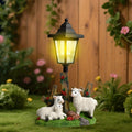 OTDECOR 1-Piece Solar Sheep Family of Three Outdoor Statue Light, IPX4 Solar Sheep Family of Three Decoration, Suitable for Outdoor Courtyard Decoration, Lawn Decoration, Garden Decoration, Path Decoration