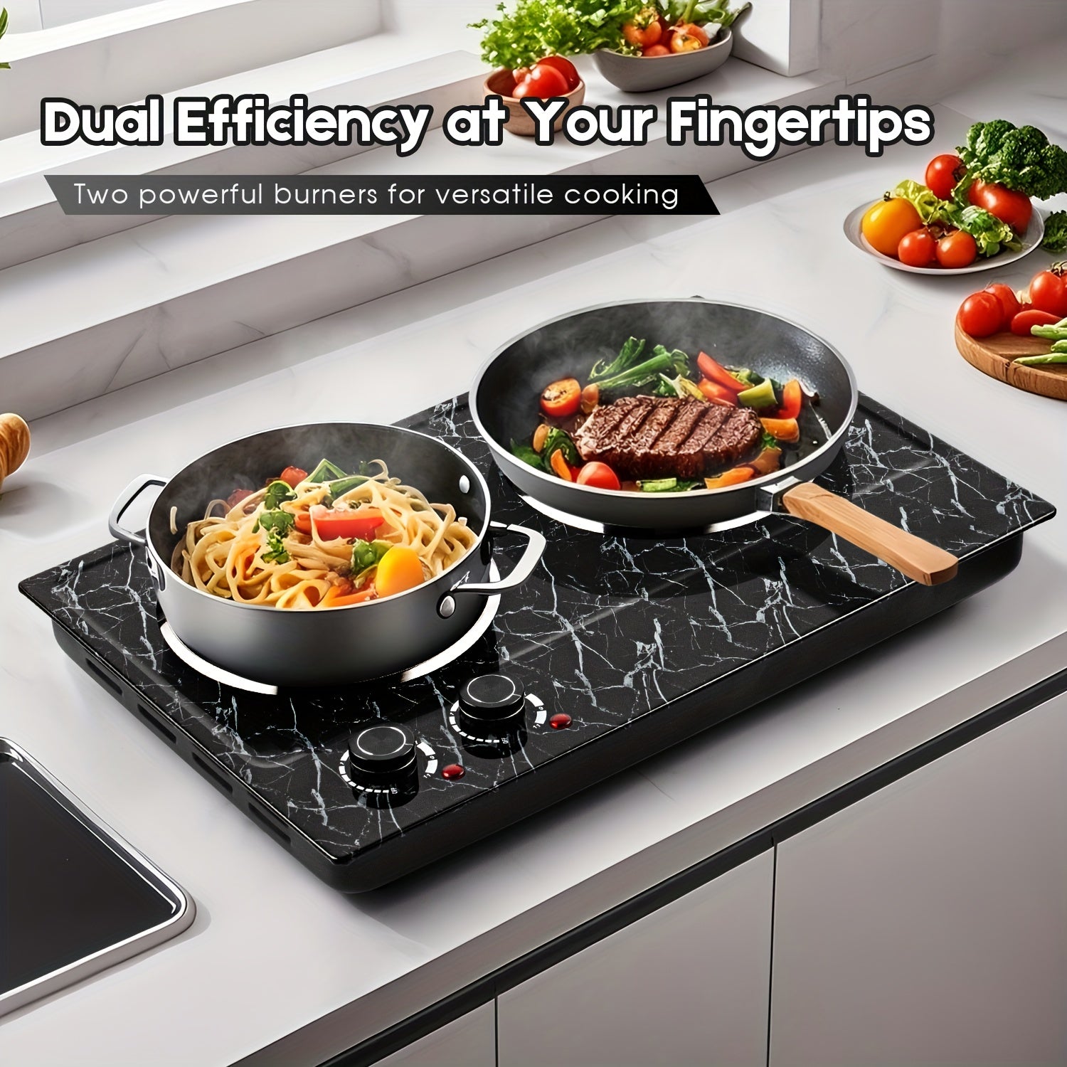 CUSIMAX Electric Hot Plate, 1800W Stainless Steel Single Burner with Temperature Control, Heats in Seconds, Perfect for RV / Home / Camping