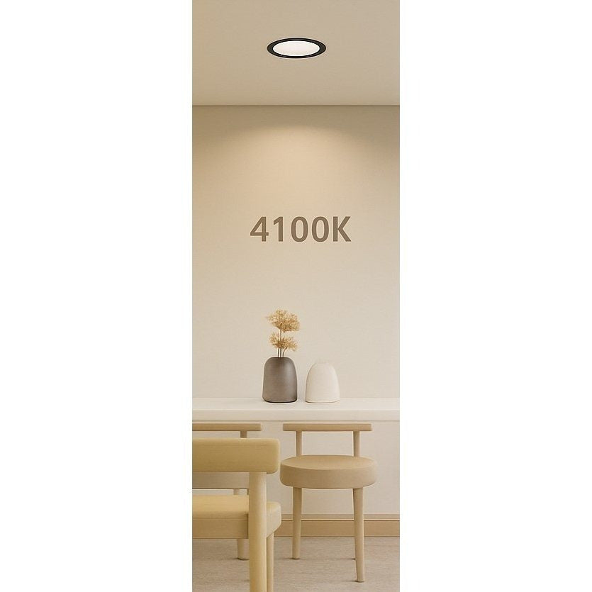 3-Inch Recessed LED Downlight/Gimbal Fixture, 2700K/4100K/5000K Single-Head Downlight, 7W 450 Lumens Dimmable, Home Lighting, Modern Lighting, Aluminum Alloy Frame, Downlight Fixture, Ceiling Light, Silver Trim, Recessed (6/12 Pack)