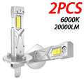 2-Pack 20000 Lumens H1 H3 LED Headlight Bulbs Canbus High Power 50W Car Headlight Fog Light Fanless Wireless Mini Size Vehicle Light 12V