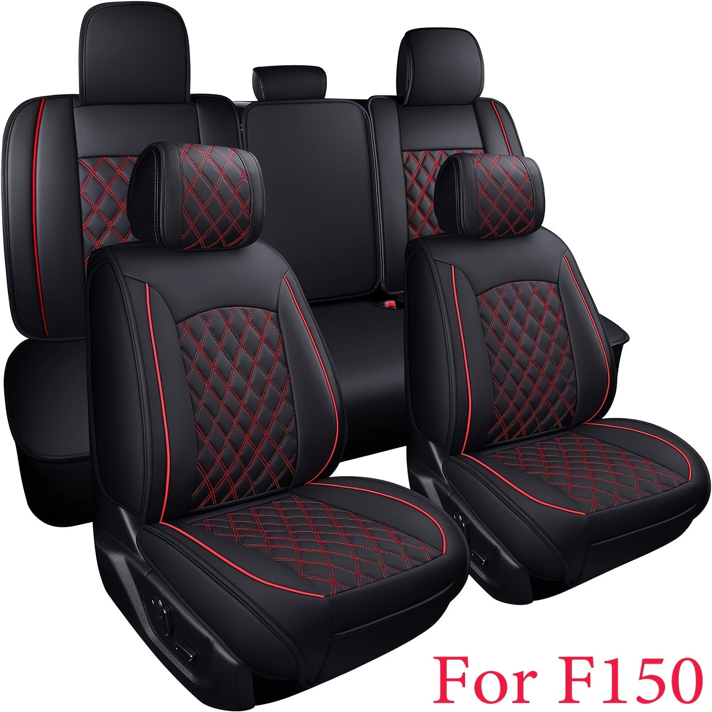 Aierxuan Offers a Complete Set of Car Seat Covers for F150, Made of Waterproof Artificial Leather. These Car Seat Cushions Are Designed to Fit a Variety of Vehicles, Including SUVs and Pickup Trucks, Especially Ford Models from 2009 to 2025.