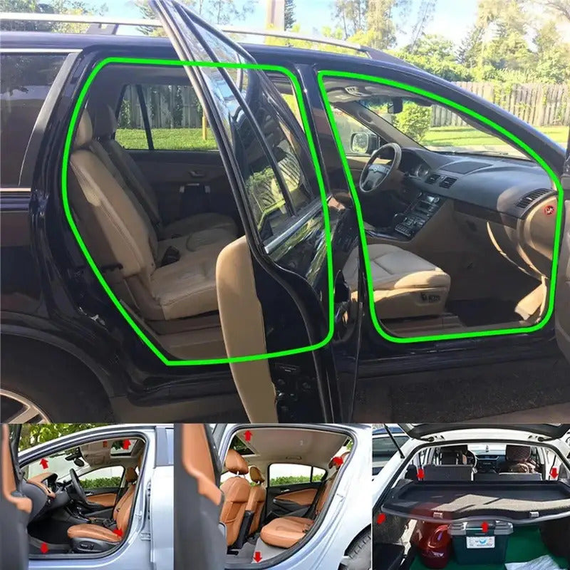 Heavy-Duty Bulb-Style Car Door Seal Strip Set - Price $157.48 (or equivalent), for Truck Doors & Door Frames - All-Weather Protection Against Road Noise, Dust & Vibration - Made of Advanced EPDM Rubber with Seamless Design, Delivers a Quiet