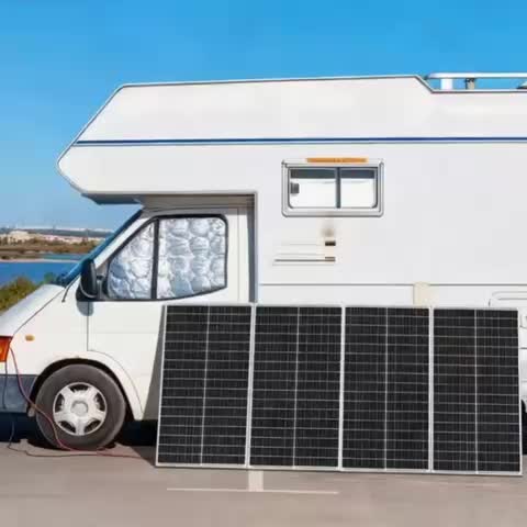 太陽能板 100 瓦 12 伏，高效單晶體太陽能 PV 模組電源充電器，適用於露營車、船舶、屋頂農場電池和其他離網應用，單片 100W