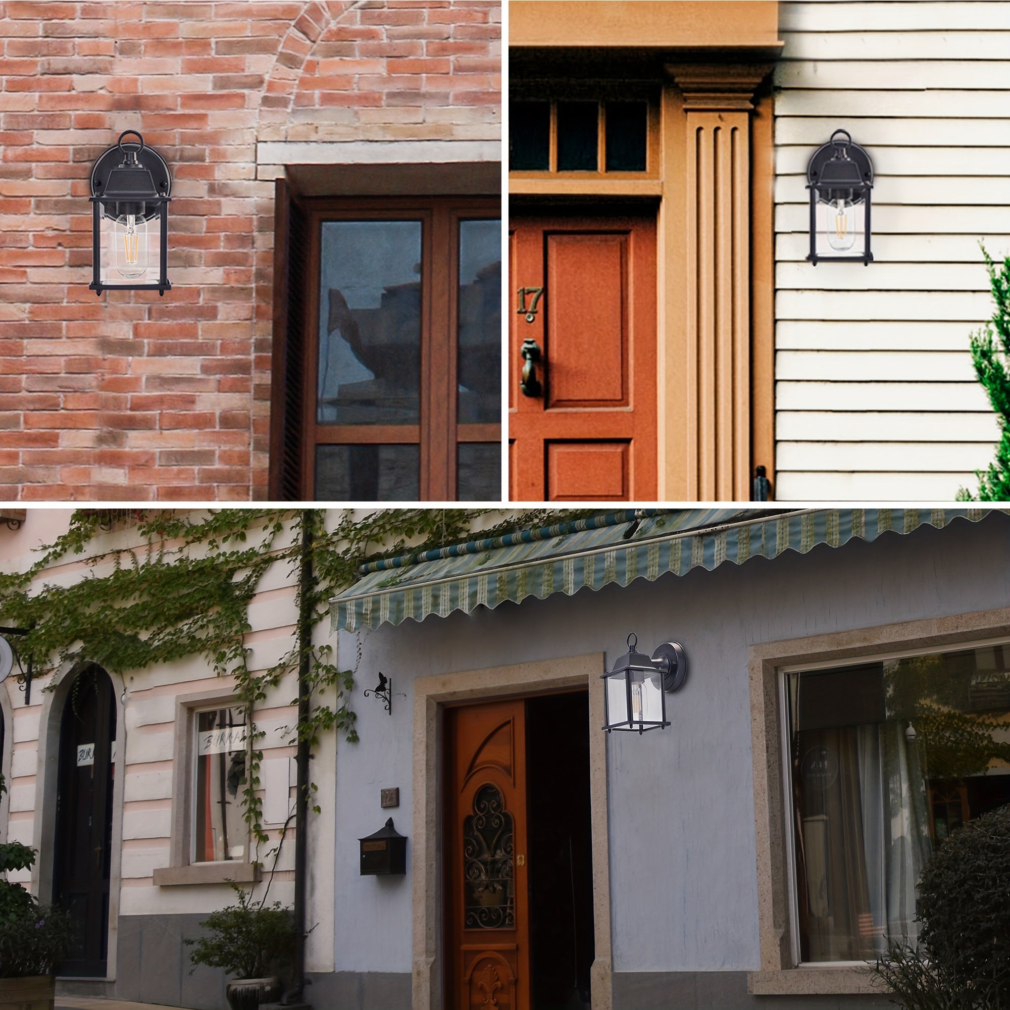 One-Piece Die-Cast Aluminum Outdoor Wall Light, Modern European-American Style, Durable, Corridor, Garden, Doorway Lighting Wall Sconce